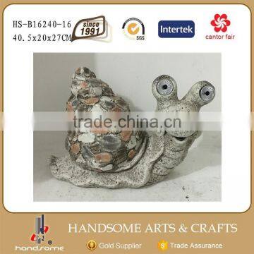 17 Inch Fiberglass Solar Light Garden Decoration Fish Statues photo-2