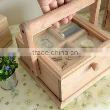 New design handmade wooden sewing box