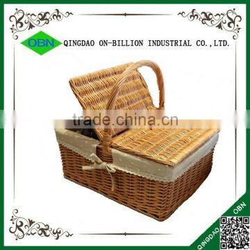 Cheap wicker woven empty picnic baskets wholesale