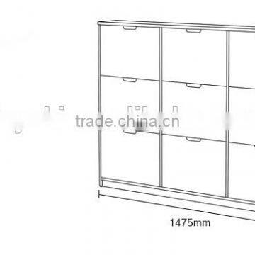 Modern Style Cabinet for Shoe Storage Home Entryways Wood Shoe Rack Wooden Shoe Cabinet photo-3