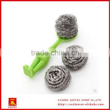 Cute Man Shaped Plastic PP and Steel Wire Made Kitchen Pan Cleaning Brush photo-3