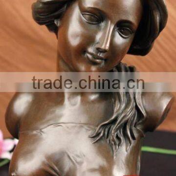 Fairy bust statues bronze nude sculptures