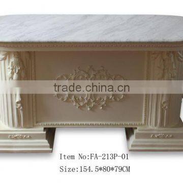 FA-213P-01 French style dinning table with white marble