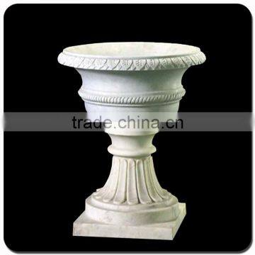 China Cheap Garden Landscaping White Marble Flower Pot photo-3
