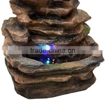 Indoor Tabletop Fountain With Multicolor LED Lights