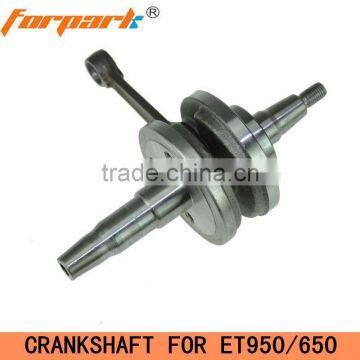 ET950(650) Gasoline Generator spare parts new crankshaft