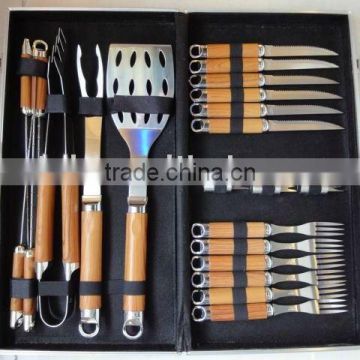 25pcs SS handle bbq set in Alu case