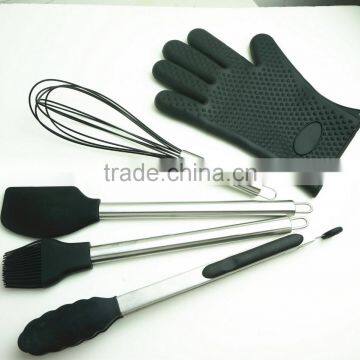 33052 10-pcs Silicone Kitchen Utensil With Stainless Steel Handle