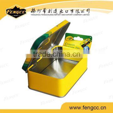 Promotion rectangle shape metal tin box for color pencil