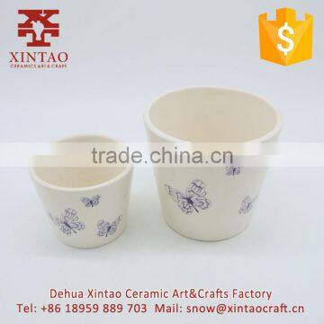 Wholesale Home White Stoneware Canister With Butterfly Detail photo-4