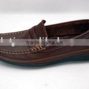 Leather boat shoes