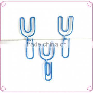 Promotional gifts custom long letter shaped paper clips metal document clip gifts