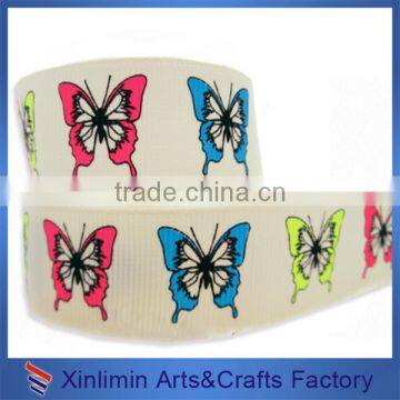 2017 printing color satin nylon organza ribbon/ribbon bows