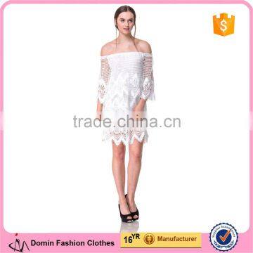 2017Guangzhou Domin factory latest ladies beautiful fashion dress