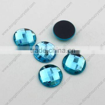 Popular round shape flat back glass stone wholesale supplies