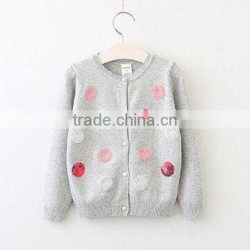 New Model Cotton Sequin Decoration Sweater Design for Girl photo-3