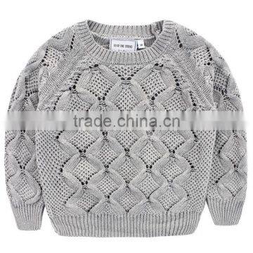 Baby Boy Rhombus Sweater Designs Pullover Thick Cardigan for 2 to 7 Years Old Boy photo-2
