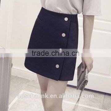 ladies high waist single breast office formal skirts designs customized