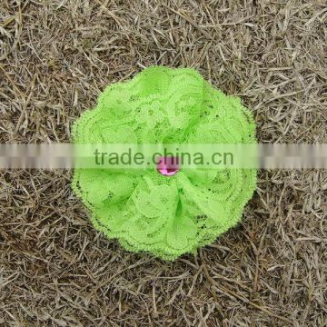 Fancy chiffon lace flowers artificial fashion flower lace flower making