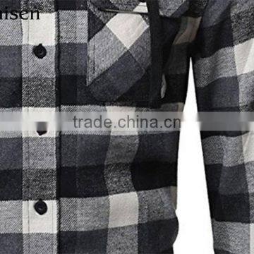 Chinese Oem Factory Bulk Fleece Men Plaids Jacket Plaids Outwear photo-6