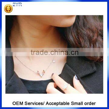 2016 Cute Elk Milu Deer Shape Jewelry New Xmas 925 Sterling Silver Necklaces photo-5