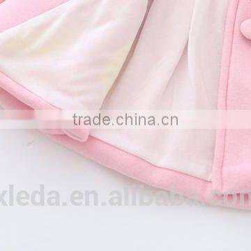 Girls Stylish Design Fleece Bowknot Coat in Spring photo-4