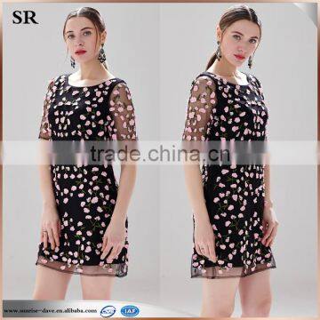 High Quality New Fashion Ladies Casual Lace Dress Design photo-2