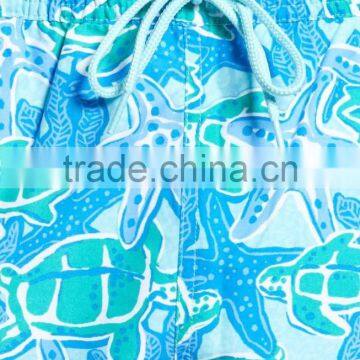 MGOO Turtle Starfish Pattern Printing Swim Trunks Quick-drying Fitted Waist 100% Polyester Men's Sportswear photo-4