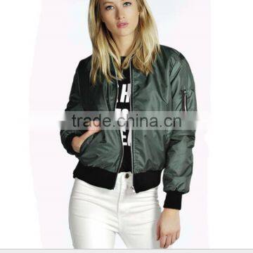 Zm50317b New Style Women Clothes Europe Autumn and Winter Coats Pure Color Fashion Zipper Stand Collar Lady Coat photo-3