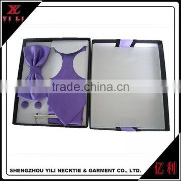 Solid Color Fashion Style Tie,bowtie and Cufflinks Boxes Gift Sets photo-3