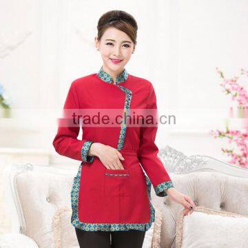 2016 OEM Factory Sexy Coffee Store Waitress Uniform / Modern Hotel Uniform for Woman Wholesale photo-4