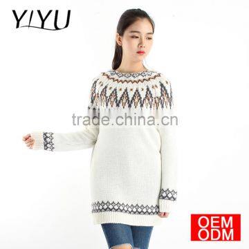 2017 Women Casual Bead Geometric Knit Christmas Sweater Dress photo-3