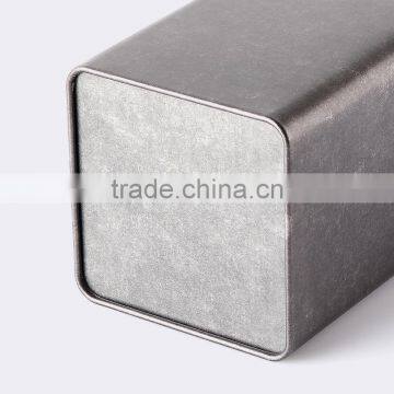 Factory Direct Sale Square Black Frosted Packing Metal Tea Tin Box General Packaging Tin Case Custom Wholesale photo-4
