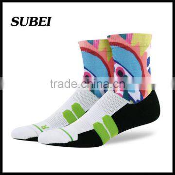 20mm/hg Ankle High Colorful 360 Digital Print Man Compression Sport Fashion Sock photo-6