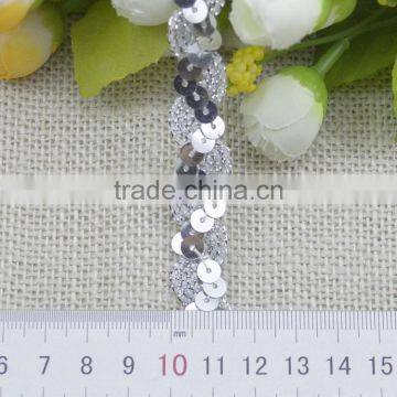 Sewing Crafts DIY Garment 1.5cm Width Gold Silver Sequin Banding Lace Ribbon photo-2