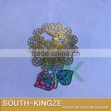 Custom Vintage Europe Syle Flower Leaf Deer Alloy Bookmark photo-2