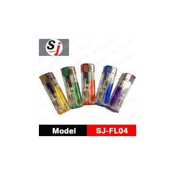 Electronic disposable lighter with LED lighter