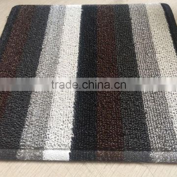 Loop pile diamond backing PVC cushion coil door mat