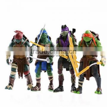 America Hero Teenage Mutant Ninja Turtles action figure set of 4pcs 12cm PVC figure set amine figures