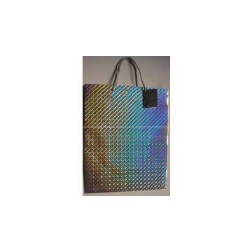 ex-large hologram paper bag-silver