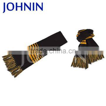 winter fashion custom design acrylic football soccer fans scarf