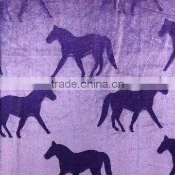 Super Soft Brushed Horse Design Fabric for Garment photo-1