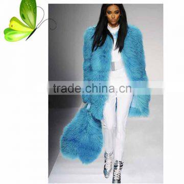 SJ030-01 Women Fashion Winter Sheep Wool Fur Coats New 2016 Jacket Long Style Warm Fur