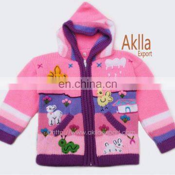 Peruvian Children Sweater New 2017. Hand Embroidered photo-4