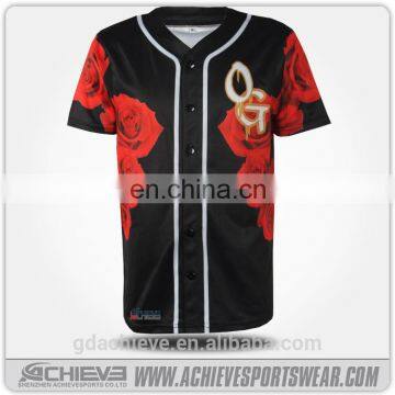 oem custom plain baseball jersey shirts, fashion blank baseball jersey