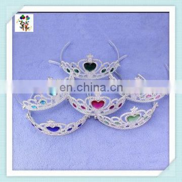 Cheap Girls Party Fancy Dress Plastic Princess Rhinestone Tiaras HPC-0748