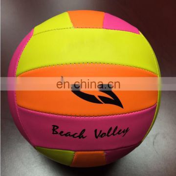 Super soft PVC foamed official size volleyball,beach playing adult