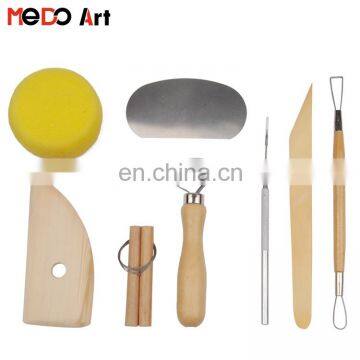 Hot sale 8pcs wooden clay sculpture tool set