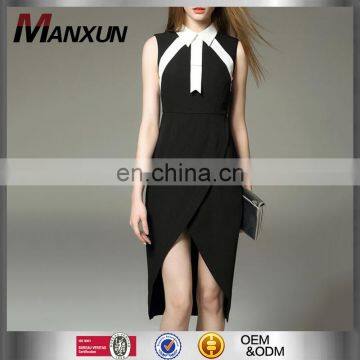 New Arrival Casual Dress Black Sleeveless Fashion Ladies Summer Midi Dress