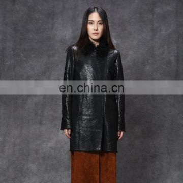 shearling fur coat leather jacket women